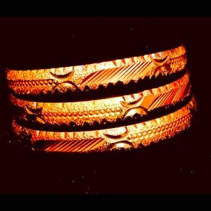 24K Gold Plated Bangles. RoseGoldPlatinum Tone